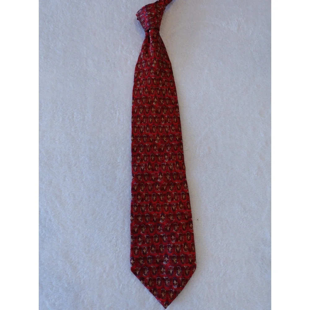 Jerry Garcia 2003 Sun Movement Collection 34 Neck Tie 100% Silk Vtg Dead‎ Red